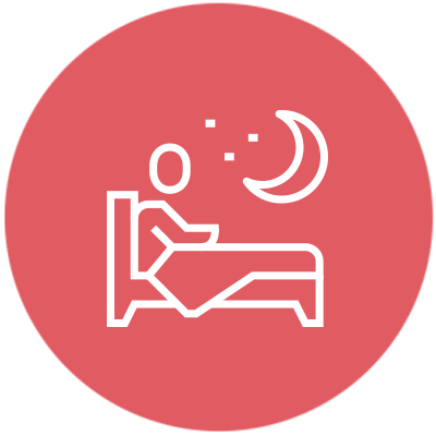 Illustration av sömnlös person – melatonin
