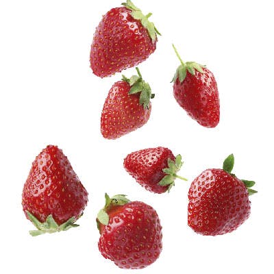 7 jordbær med stilk