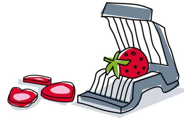 Lav bær i skiver med æggedeler