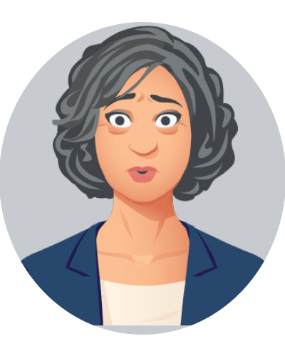 Ansigtet af en kvinde, der ser bange ud