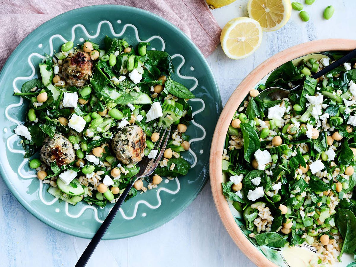 Lammekjøttboller med salat