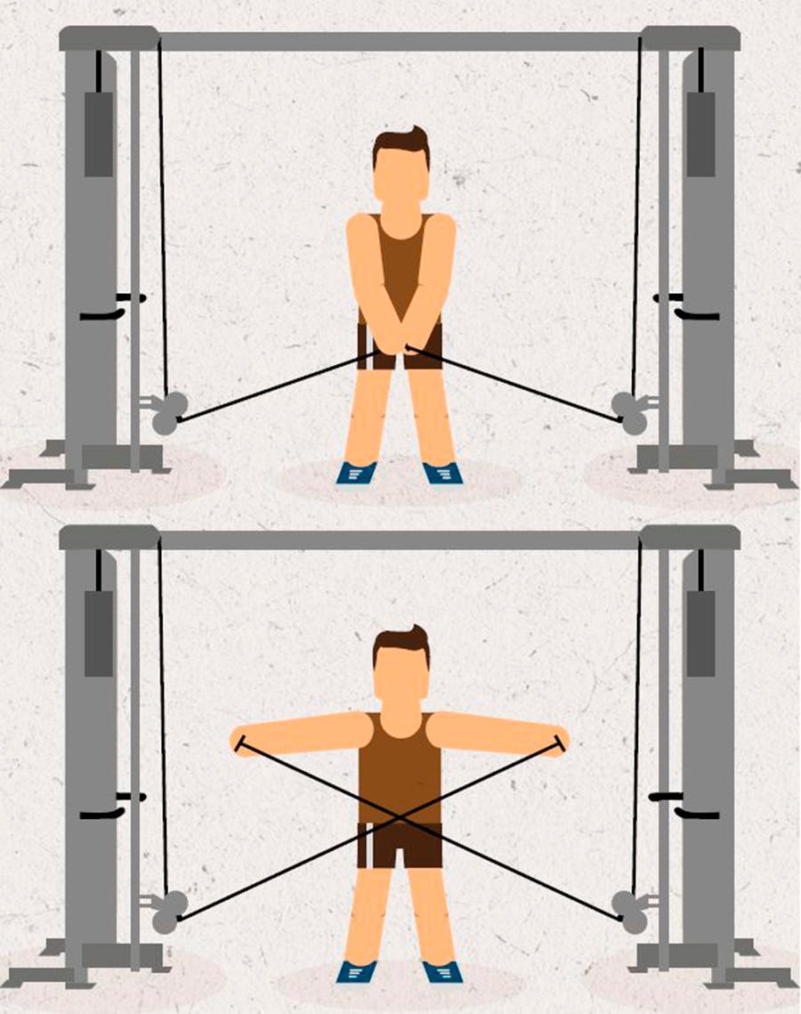 Lateral raises med kabler