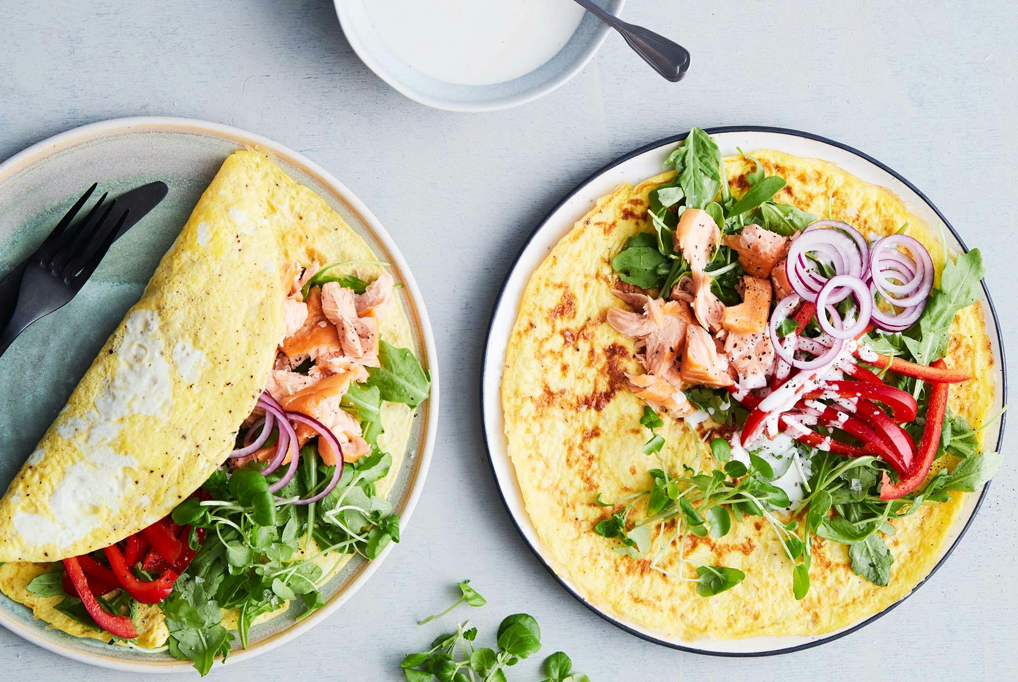 Low carb wrap med laks