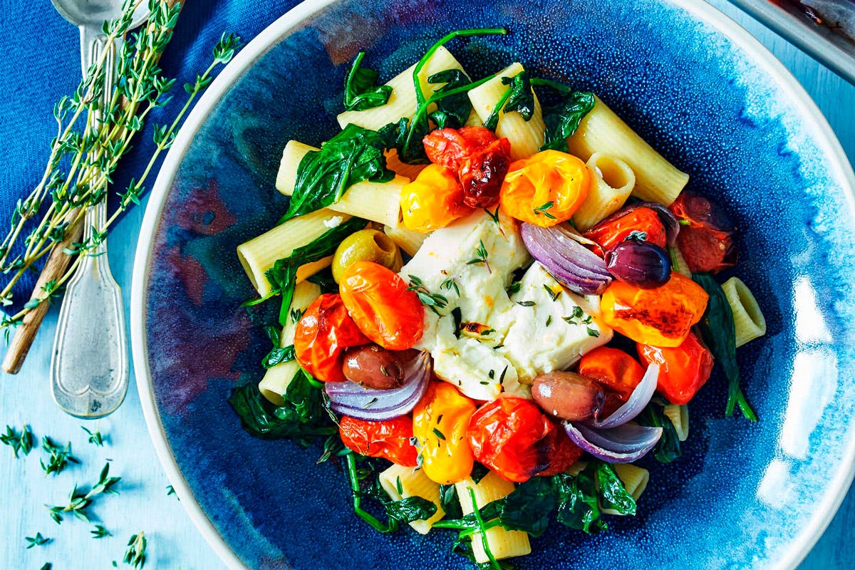 Pasts med ovnbag feta – til I FORMs middelhavskost-kostplan