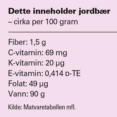 Jordbær, næringsindhold