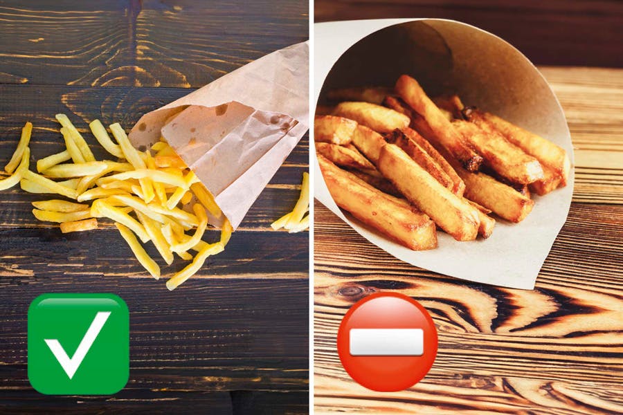 Gule og brune pommes frites