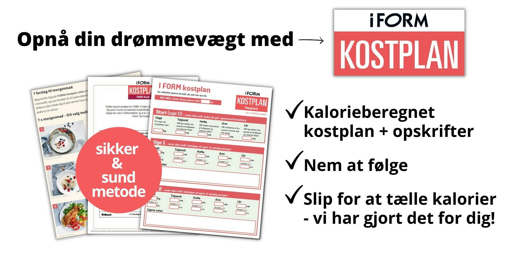 Opnå din drømmevægt med IFORMs kostplanner