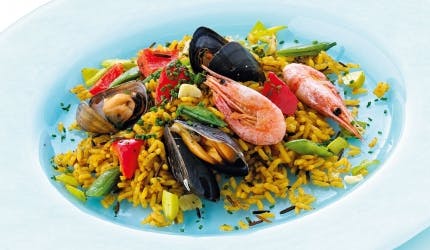 Paella med skaldyr – til I FORMs middelhavskost-kostplan