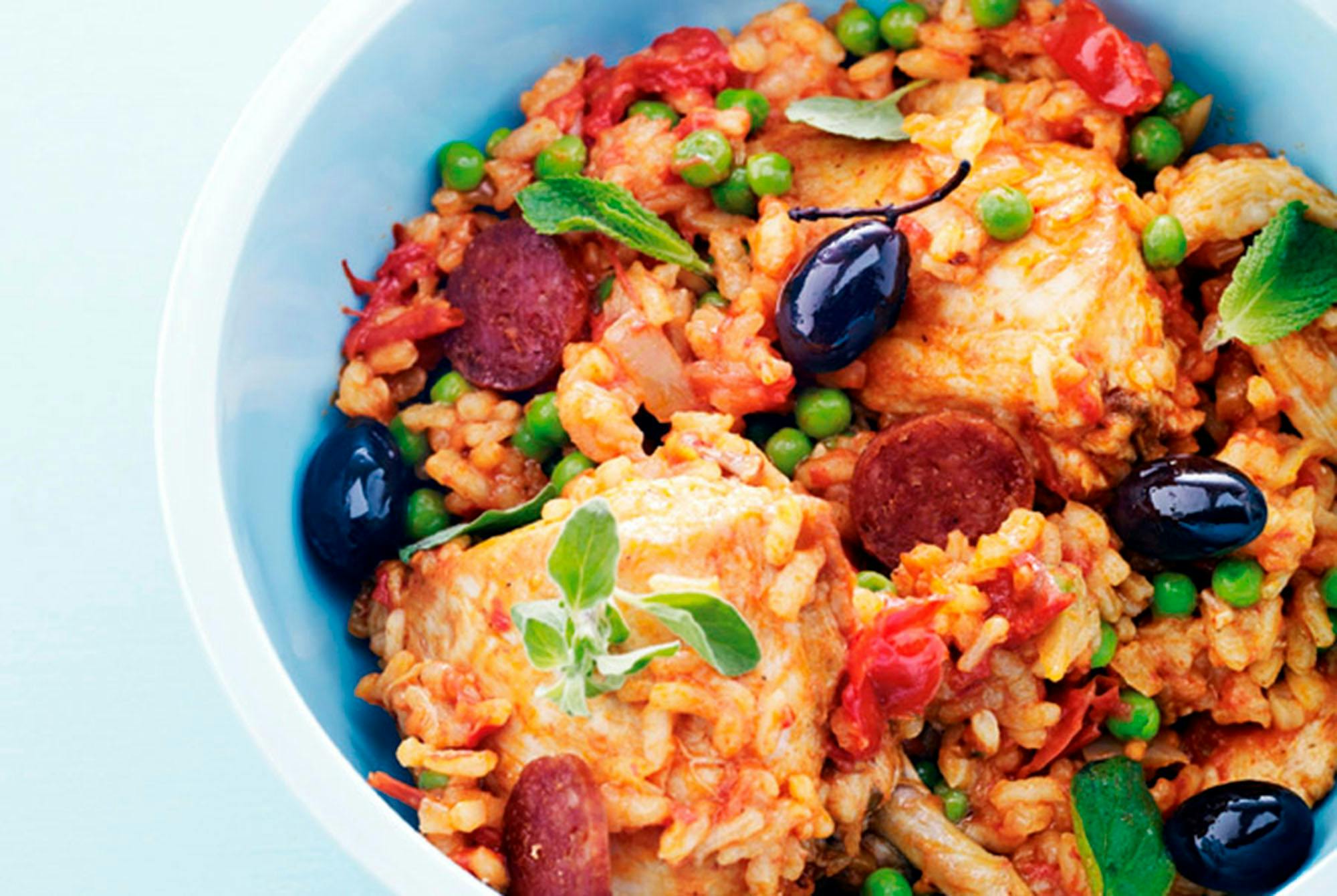 Kycklingpaella med korngryn