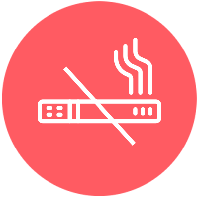 Cigaret med streg over