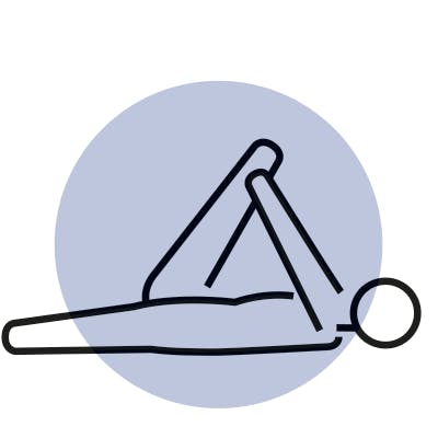 Smidig-grafik liggande benstretch