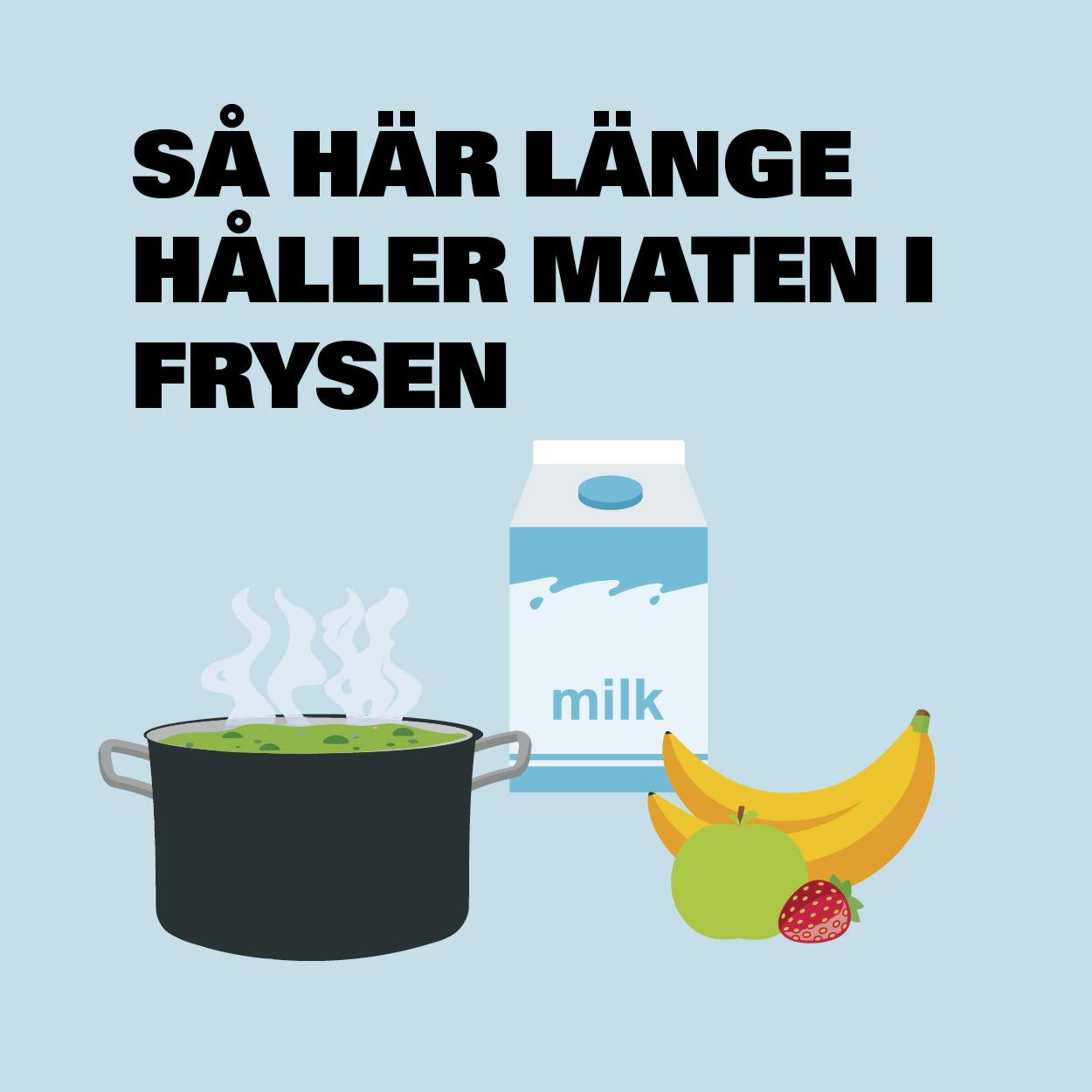 SCHEMA: Så här länge håller maten i frysen – ladda ner schemat