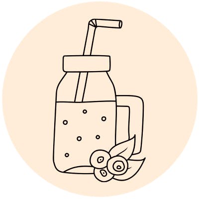 Piirroskuva smoothiesta.