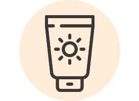 Illustration af solcreme – soleksem