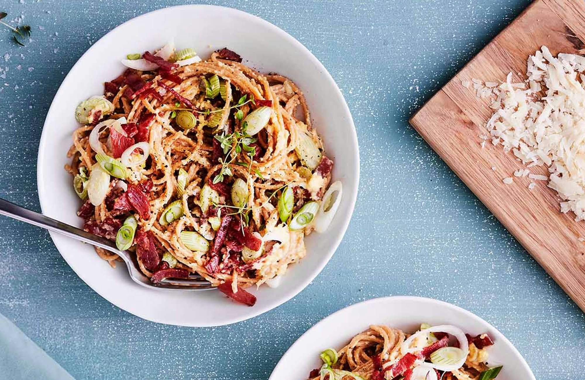 Annos kevyempää pasta carbonaraa