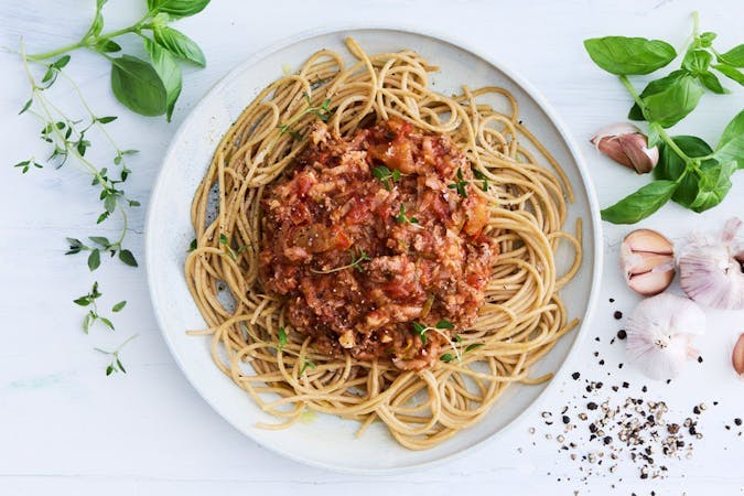 Spaghetti bolognese med selleri