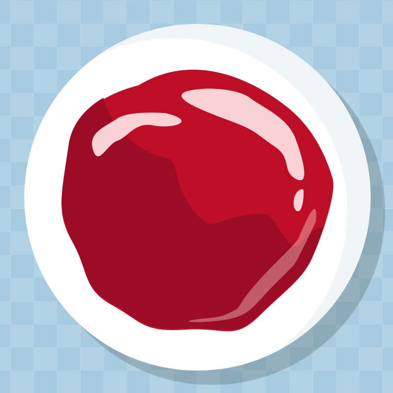 Grafik, lille skål med ketchup