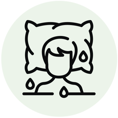 Illustration af syg person