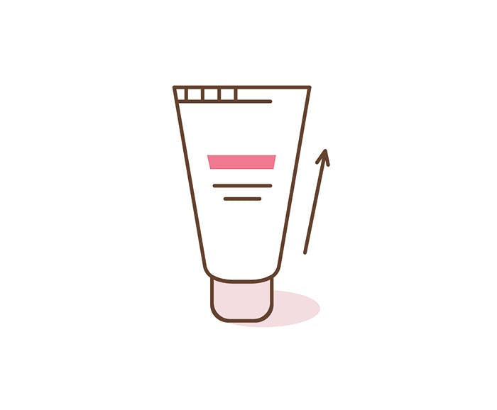 Illustration av exfolierande syra