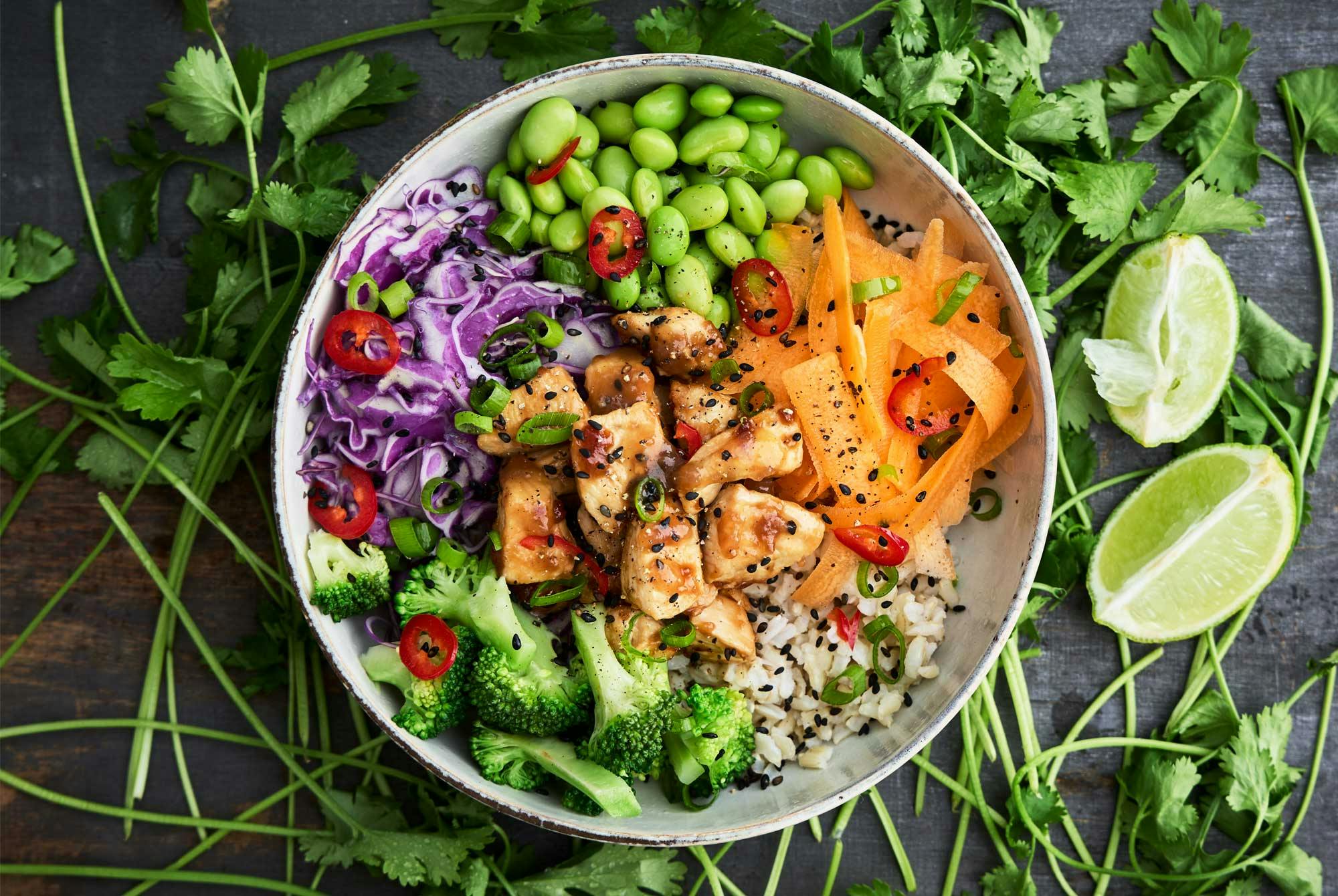 Teriyakikana -poke bowl