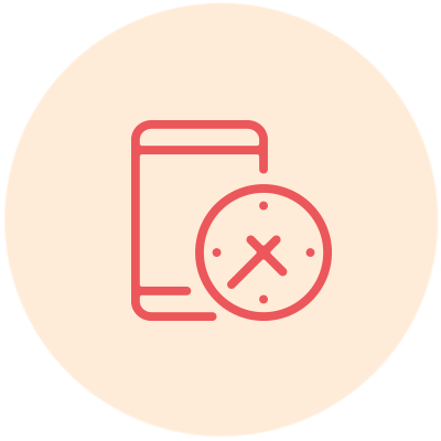 Puhelimen ja kellon kuvake