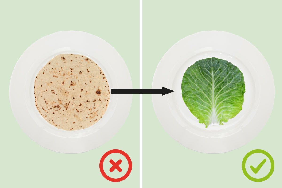 Byttehandel: Tortillawrap og kålblader