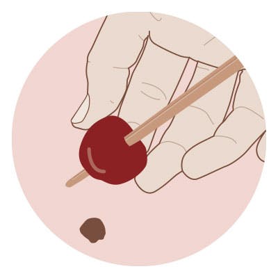 Grafik urkärning av körsbär