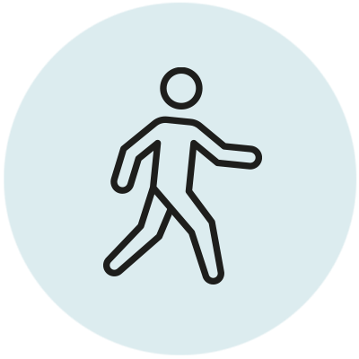 Figur som trener mot rastløse bein