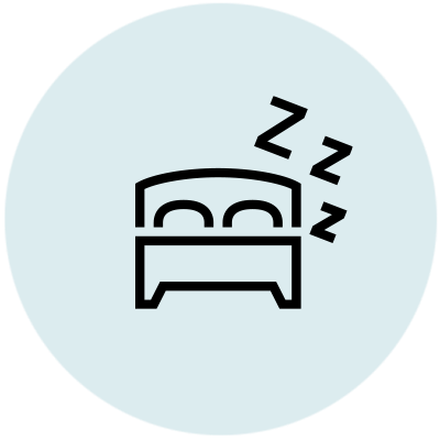 Illustrasjon av søvn som forsvar mot RLS