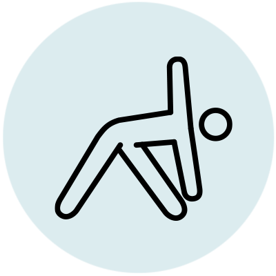 illustrasjon av figur som tøyer ut for å hjelpe mot rastløse bein