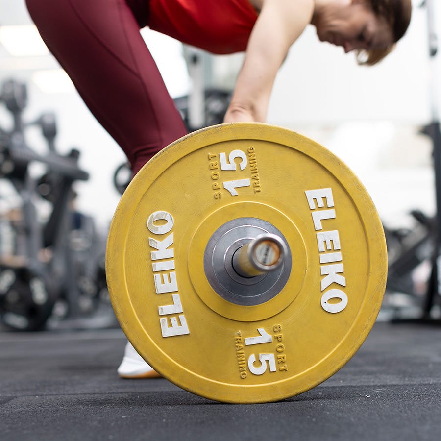 vægtskive på stand – til dødløft