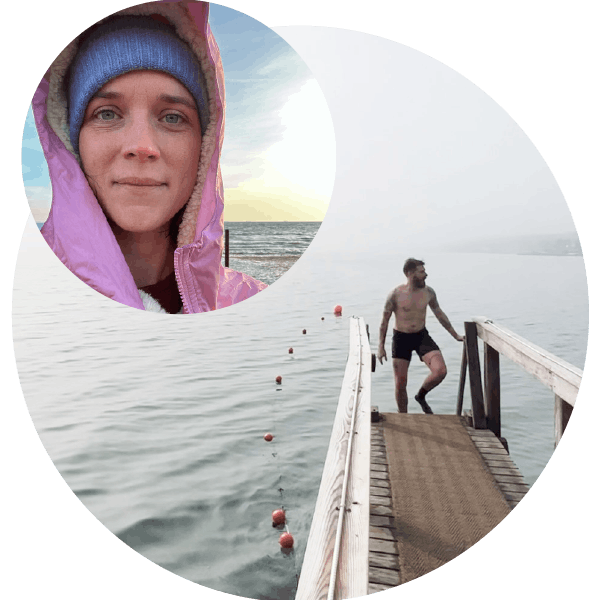 Christina og remi vinterbader