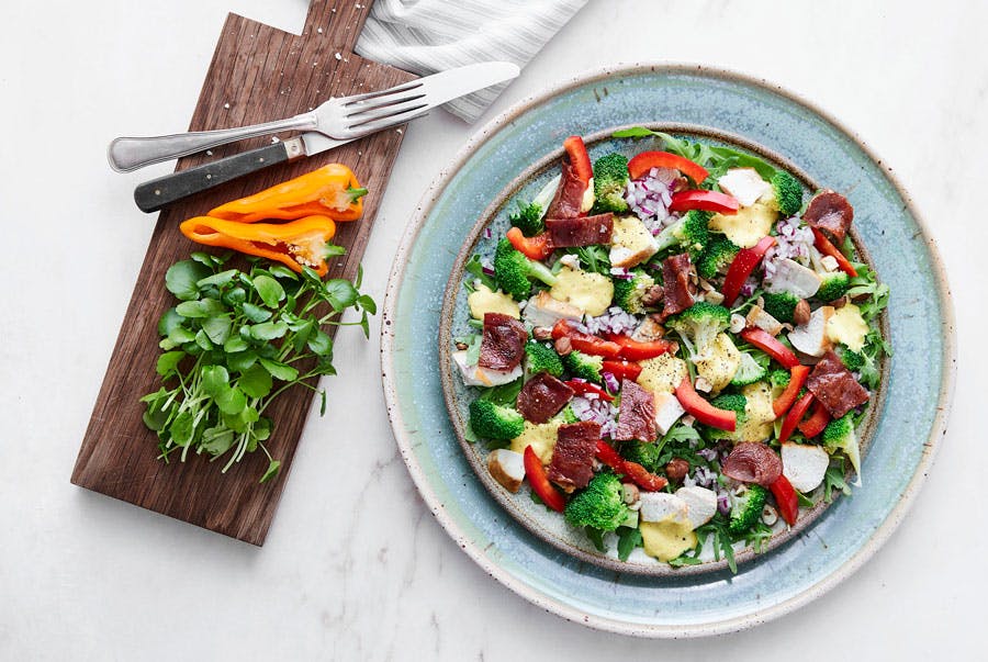 Kostplan, lunch – Broccolisallad med kyckling och bacon