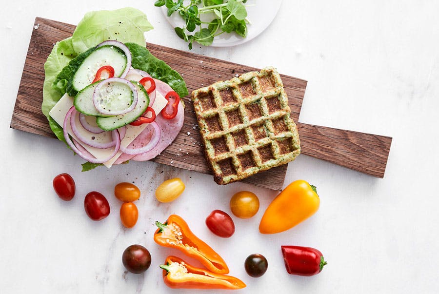 Matplan, lunsj – Brokkolivaffel-sandwich