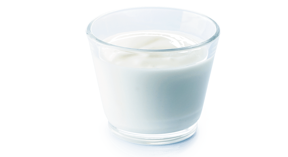 En lille skål yoghurt til tunmousse