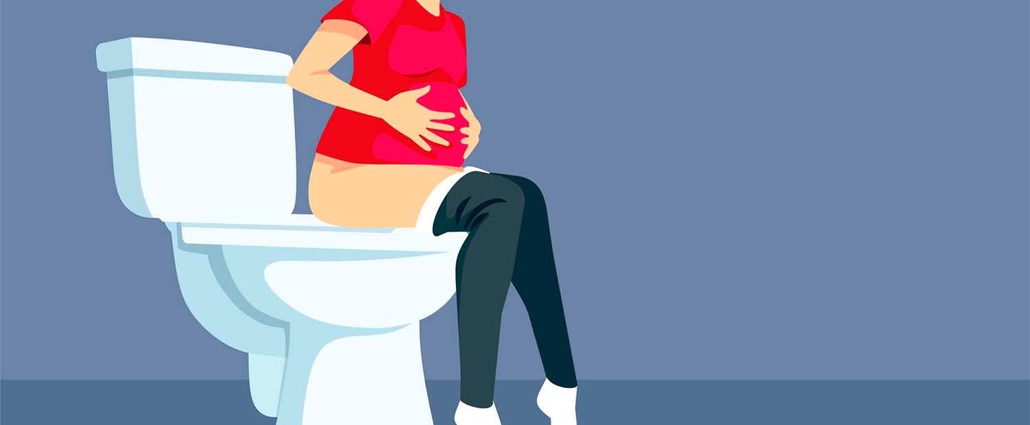 Kvinde på toilet grafik