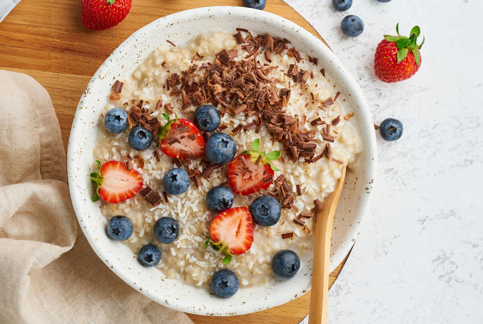 Gröt med mörk choklad