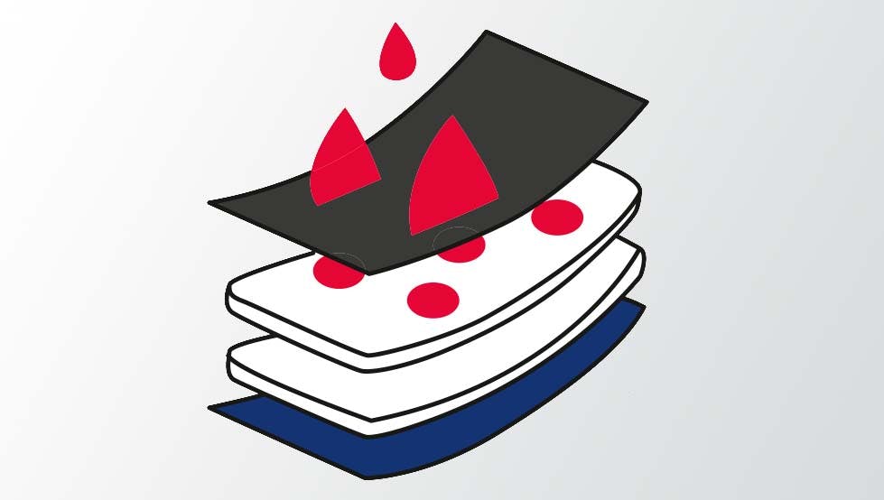 illustration av menstrosors uppbyggnad