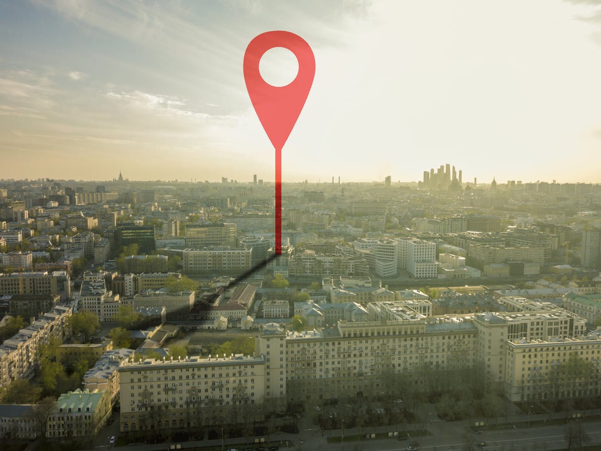 GPS-system, der fortæller, hvor du er 