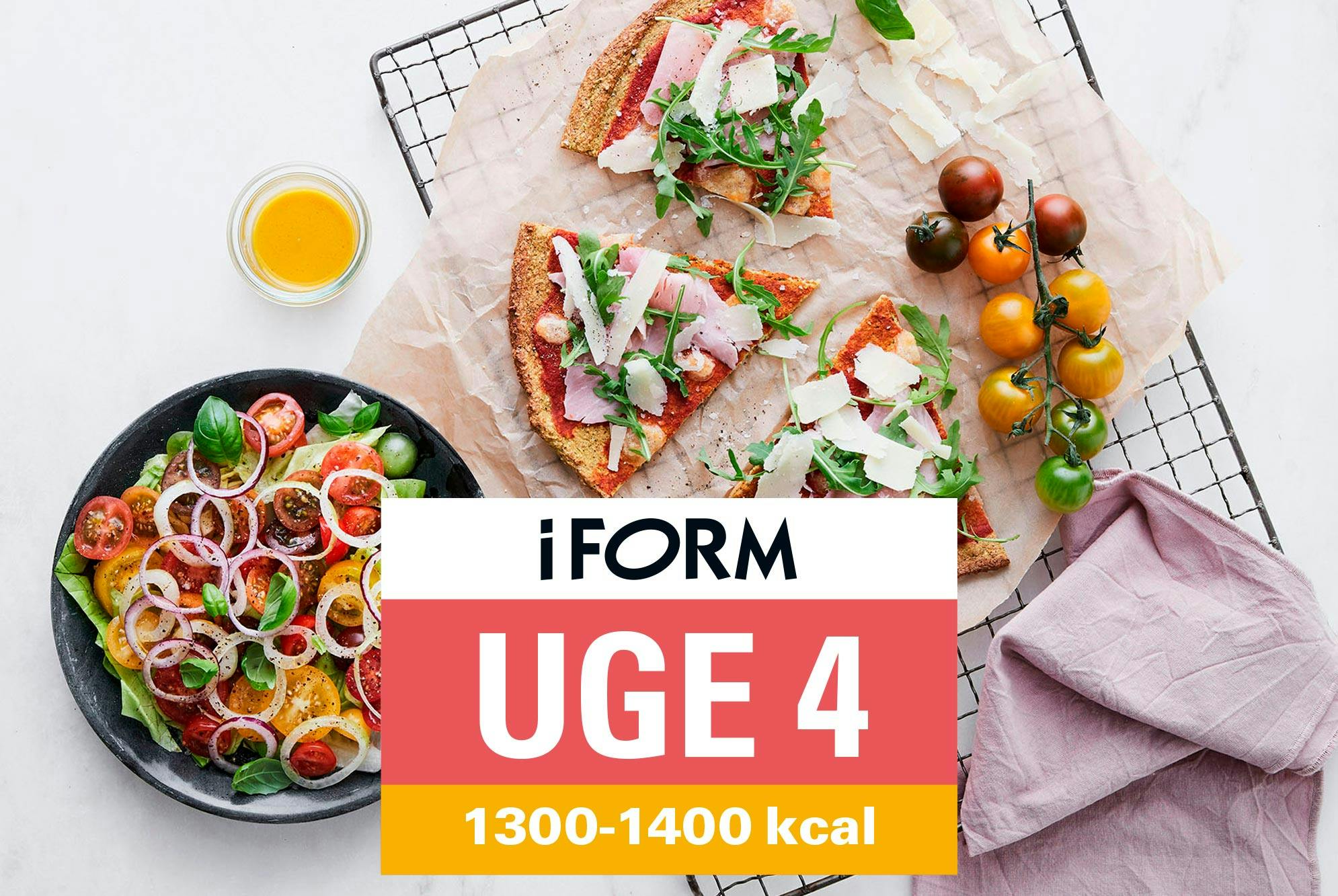 Kostplan 1300-1400 kcal, uge 4 – pizza