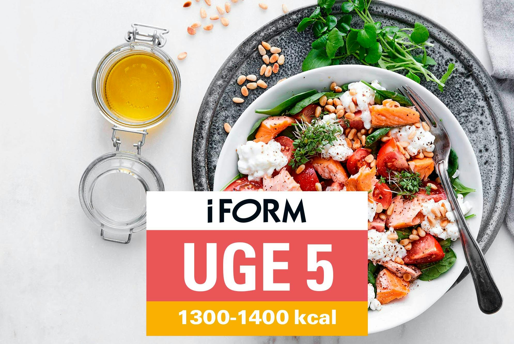 Kostplan 1300-1400 kcal, uge 5 – spinatsalat med røget laks