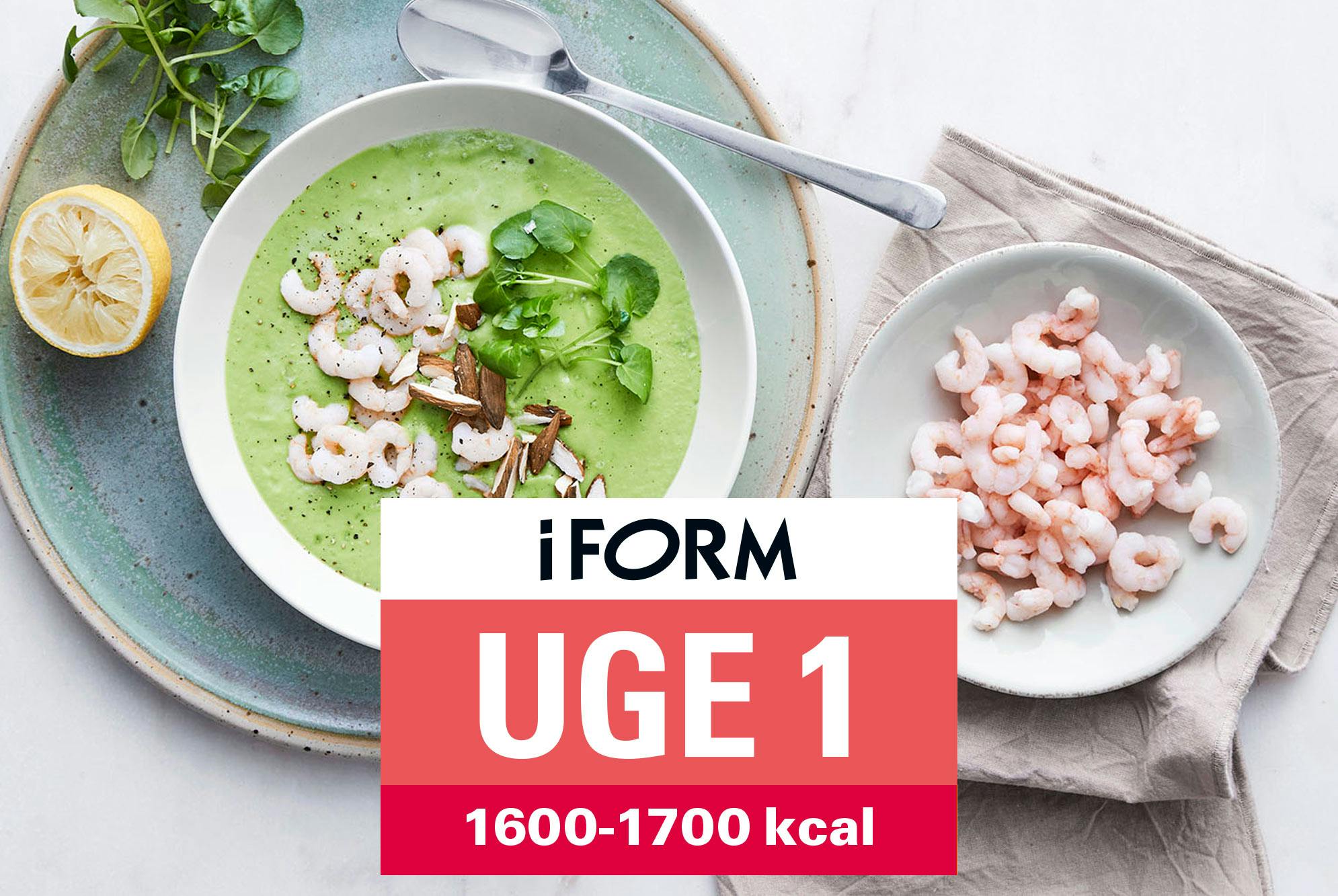 Kostplan 1600-1700 kcal uge 1 – Ærtesuppe med rejer