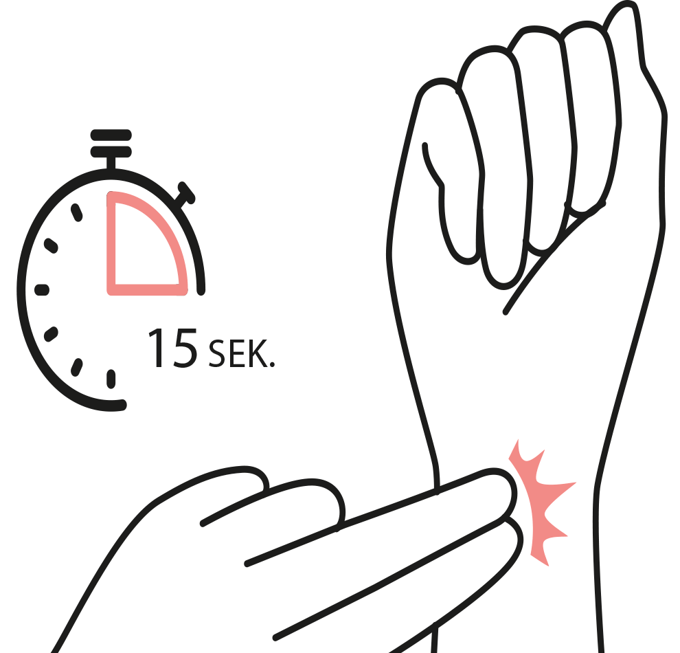 Måling av puls/hjerteslag per minutt – sjekk ved hjertebank