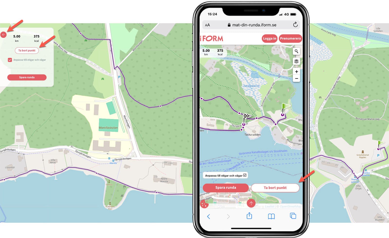 I FORM Mät din runda – så här raderar du en punkt