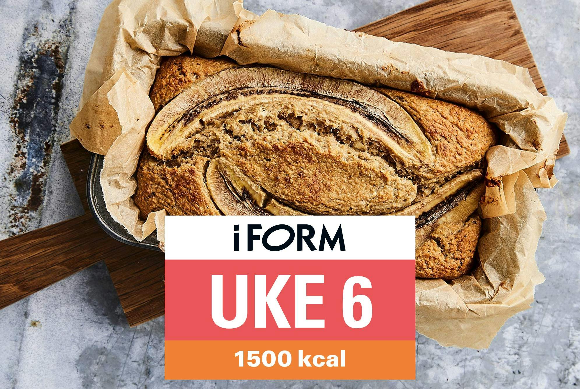 Matplan 1500 kcal uke 6 – bananbrød