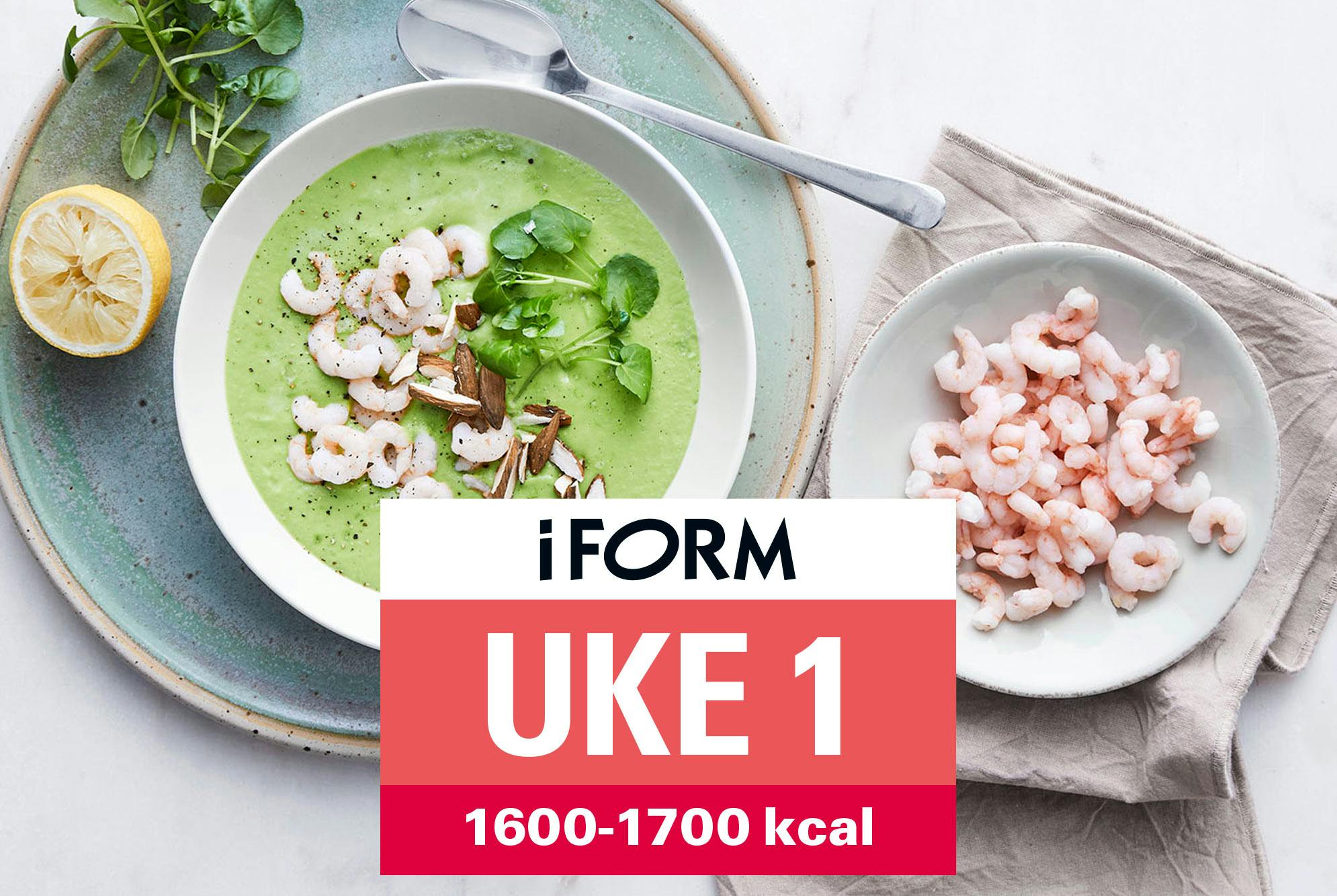 Matplan 1600-1700 kcal uke 1 – Ertesuppe med reker