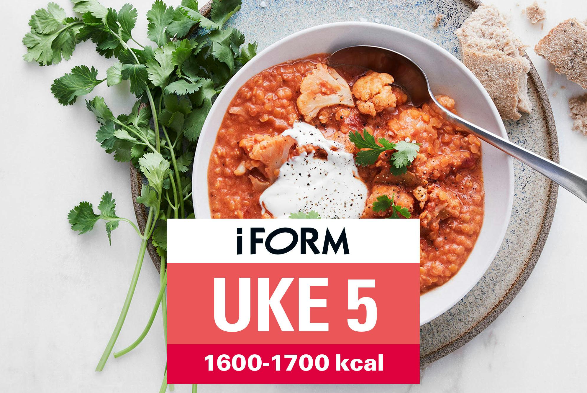 Matplan 1600-1700 kcal uke 5 – Blomkålkarri