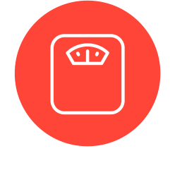 Ylipaino rasittaa jalkoja - kuvituksena vaaka