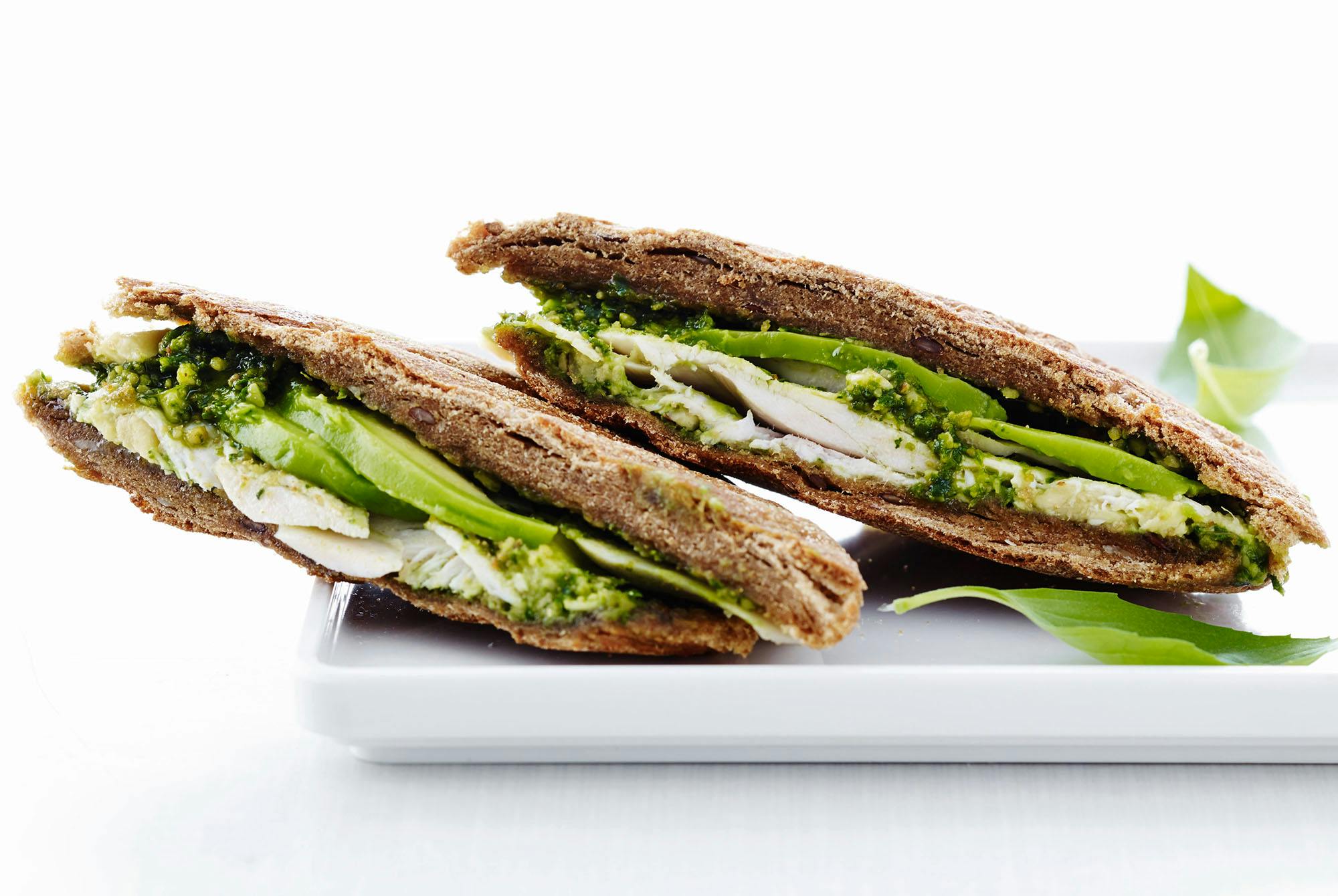 Avokadosandwich med kylling