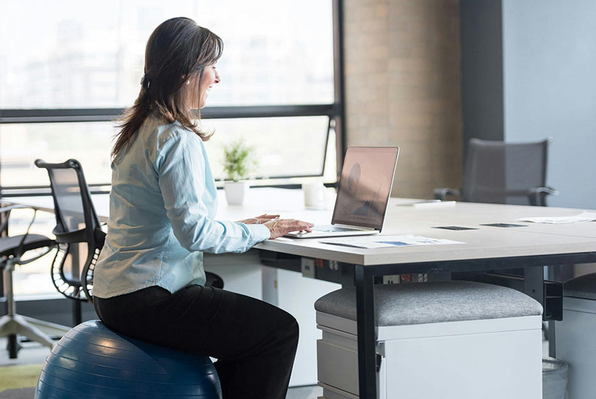 Træningsbold på arbejdspladsen